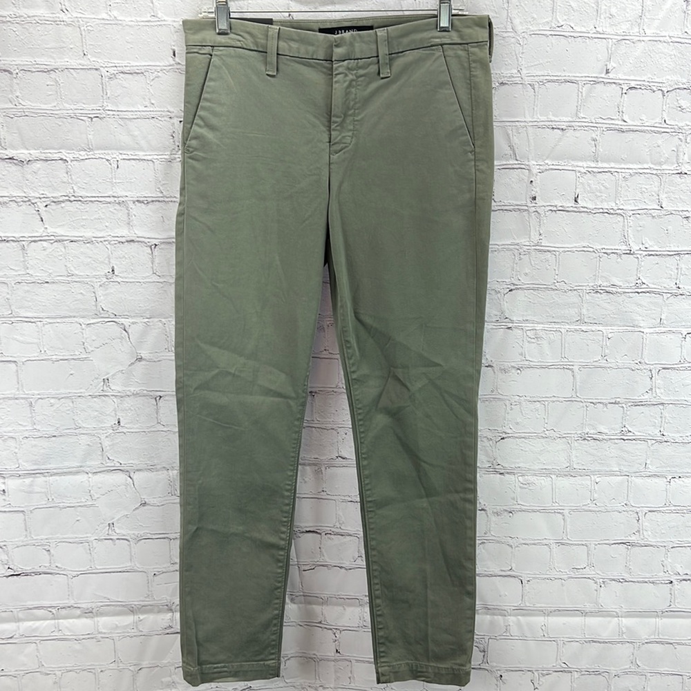 Slim Olive Chino Pants - Women